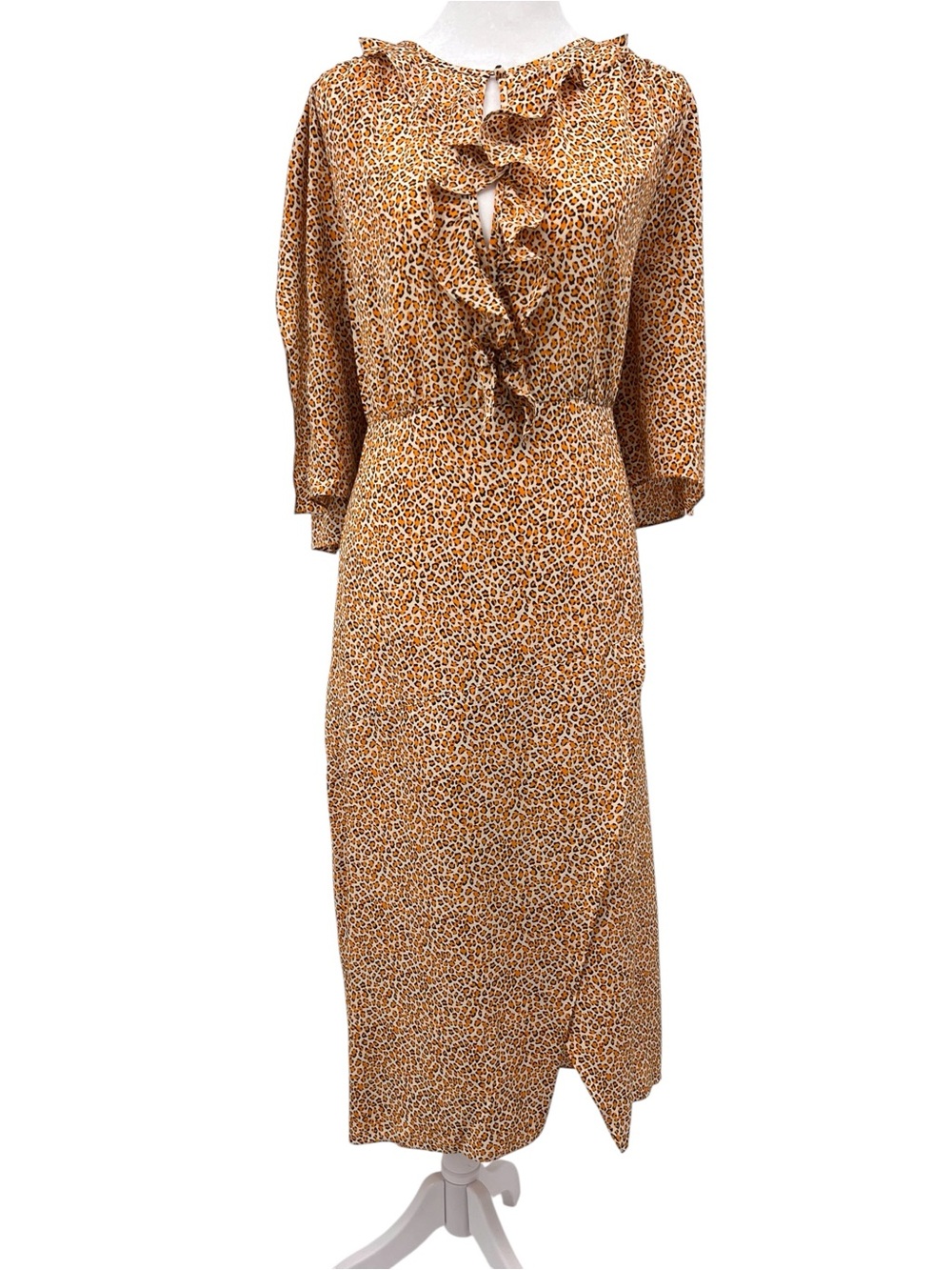 Equipment Leopard 100% silk Midi Dress size 1X